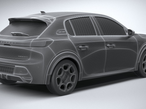 Peugeot E-208 GTI 2026 3D Модель