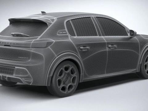Peugeot E-208 GTI 2026 Modelo 3D