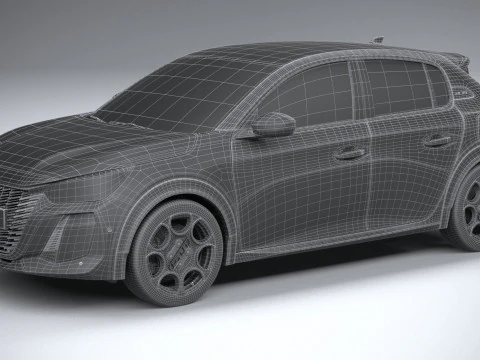 Peugeot E-208 GTI 2026 Modelo 3D
