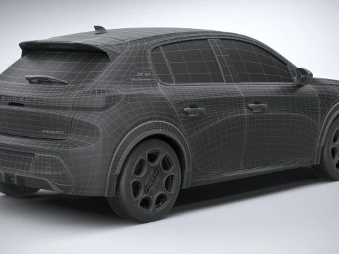 Peugeot E-208 GTI 2026 Modelo 3D