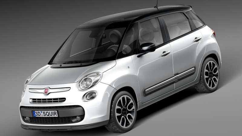 Fiat 500L 2013 3D मॉडल .c4d .max .obj .3ds .fbx .stl .blend 