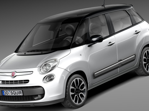Fiat 500L 2013 3D Model