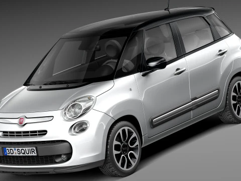 Fiata 500L 2013 Model 3D