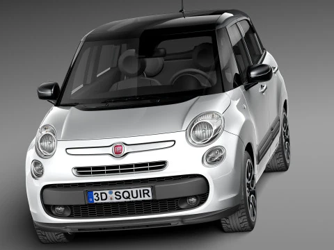 Fiat 500L 2013 3D Model