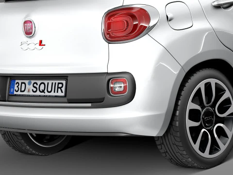 Fiat 500L 2013 3D Model