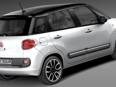Fiat 500L 2013 3D Model