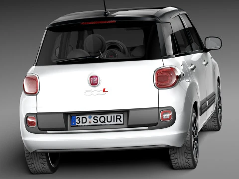 Fiat 500L 2013 3D Model