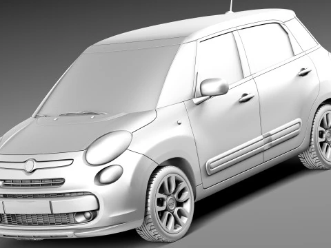 Fiat 500L 2013 3D Model