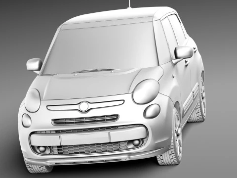 Fiat 500L 2013 3D Model