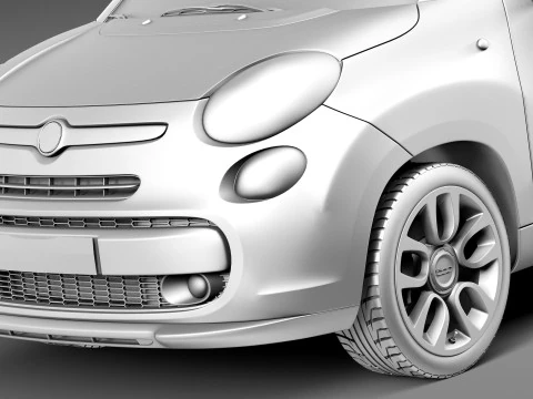 Fiat 500L 2013 3D Model