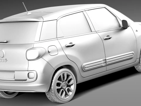 Fiat 500L 2013 3D Model