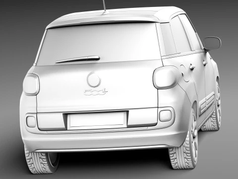 Fiat 500L 2013 3D Model
