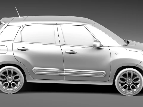 Fiat 500L 2013 3D Model