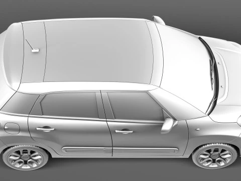 Fiat 500L 2013 3D Model