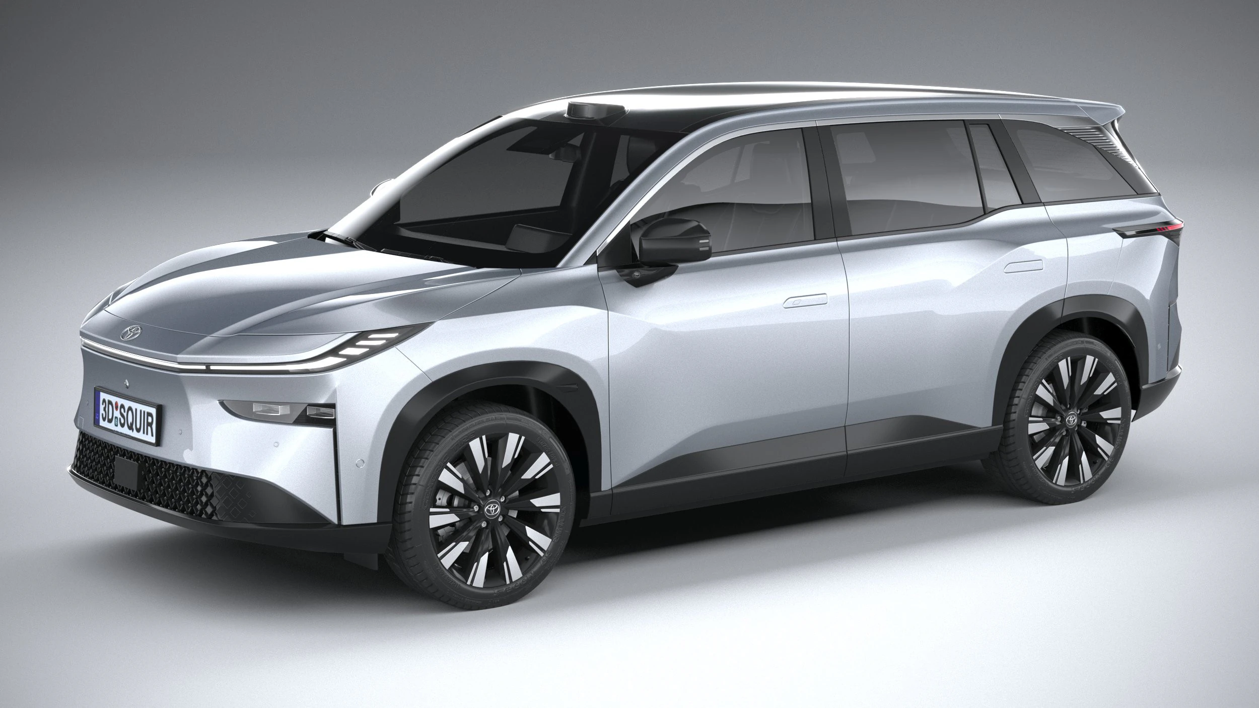 Toyota BZ3X 2026 3D Model .c4d .max .obj .3ds .fbx .stl .blend 