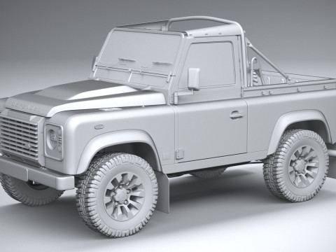 Land Rover Defender Classic V8 Soft Top 2025 Modèle 3D