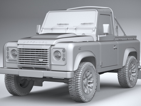 Land Rover Defender Classic V8 Soft Top 2025 Modèle 3D