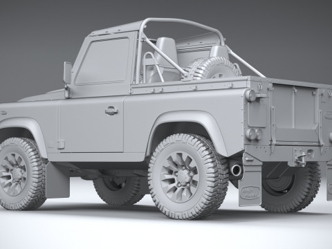 Land Rover Defender Classic V8 Soft Top 2025 Modèle 3D