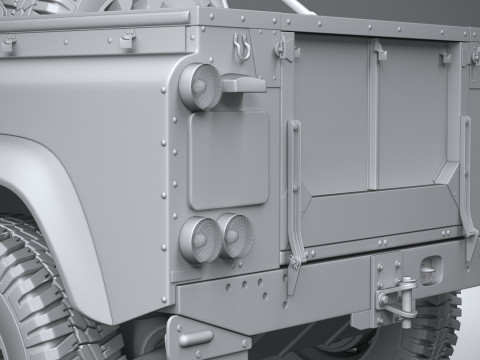 Land Rover Defender Classic V8 Soft Top 2025 Modèle 3D