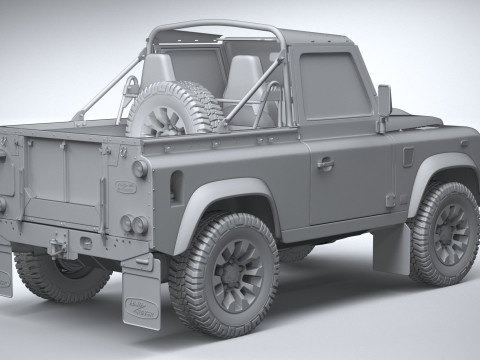 Land Rover Defender Classic V8 Soft Top 2025 Modèle 3D