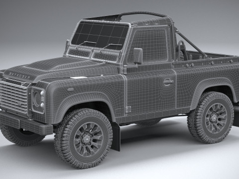 Land Rover Defender Classic V8 Soft Top 2025 Modèle 3D