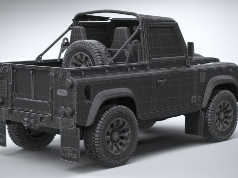 Land Rover Defender Classic V8 Soft Top 2025 Modèle 3D
