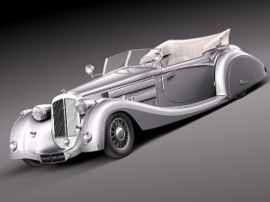 Horch 853a Voll Ruhrbeck Sport Cabriolet 1937 3D Model