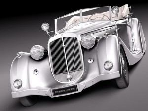 Horch 853a Voll Ruhrbeck Sport Cabriolet 1937 3D Model