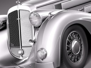 Horch 853a Voll Ruhrbeck Sport Cabriolet 1937 3D Model