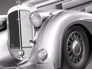 Horch 853a Voll Ruhrbeck Sport Cabriolet 1937 Modelo 3D