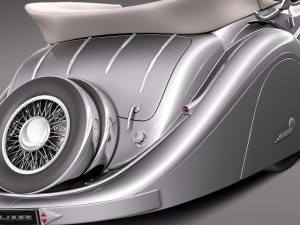 Horch 853a Voll Ruhrbeck Sport Cabriolet 1937 3D Model