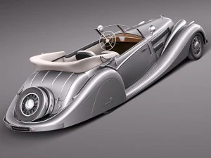Horch 853a Voll Ruhrbeck Sport Cabriolet 1937 Modelo 3D