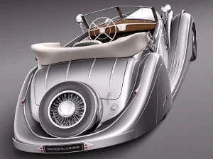 Horch 853a Voll Ruhrbeck Sport Cabriolet 1937 Modelo 3D