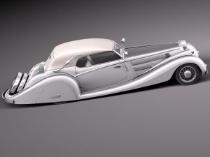 Horch 853a Voll Ruhrbeck Sport Cabriolet 1937 3D Model