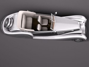 Horch 853a Voll Ruhrbeck Sport Cabriolet 1937 3D Model