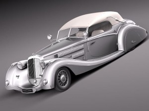 Horch 853a Voll Ruhrbeck Sport Cabriolet 1937 3D Model