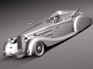 Horch 853a Voll Ruhrbeck Sport Cabriolet 1937 Modelo 3D