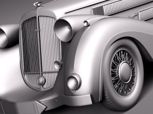 Horch 853a Voll Ruhrbeck Sport Cabriolet 1937 3D Model