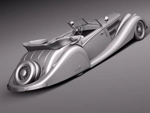 Horch 853a Voll Ruhrbeck Sport Cabriolet 1937 Modelo 3D
