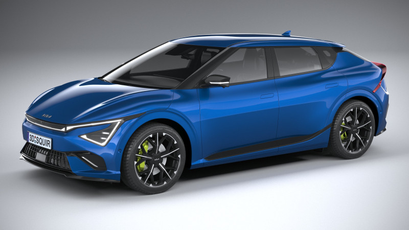 Kia EV6 GT 2025 3D-Modell .c4d .max .obj .3ds .fbx .stl .blend 
