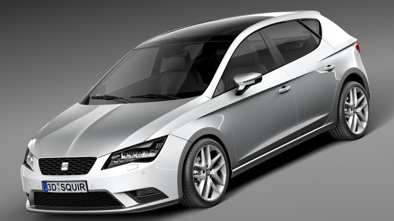 Seat Leon 2013 3Dモデル .c4d .max .obj .3ds .fbx .stl .blend 