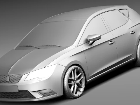 Seat Leon 2013 3D Model