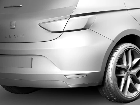 Seat Leon 2013 3D Model