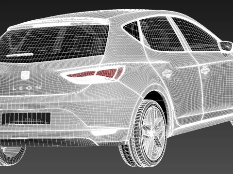 Seat Leon 2013 3D Model