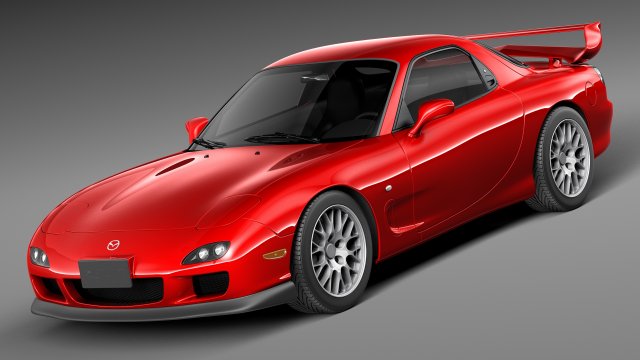 Mazda RX-7 1998-2002 Modello 3D .c4d .max .obj .3ds .fbx .stl .blend 