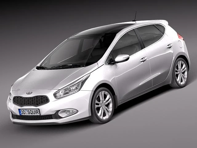 Kia Ceed 5-door 2012 3D Model .c4d .max .obj .3ds .fbx .stl .blend