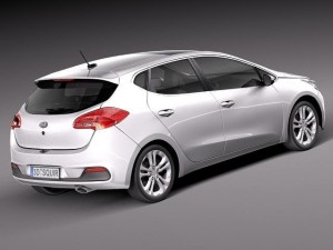Kia Ceed 5-door 2012 Model 3D