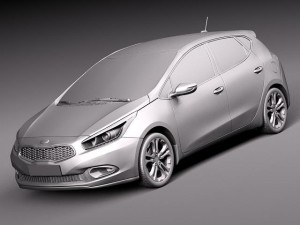 Kia Ceed 5-door 2012 Model 3D