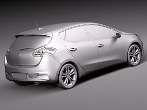 Kia Ceed 5-door 2012 Model 3D