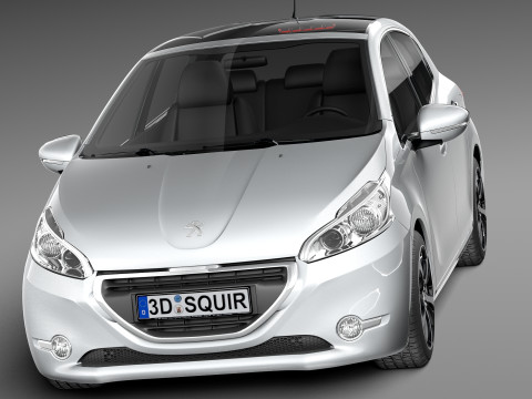 Peugeot 208 5-door 2013 3D Model